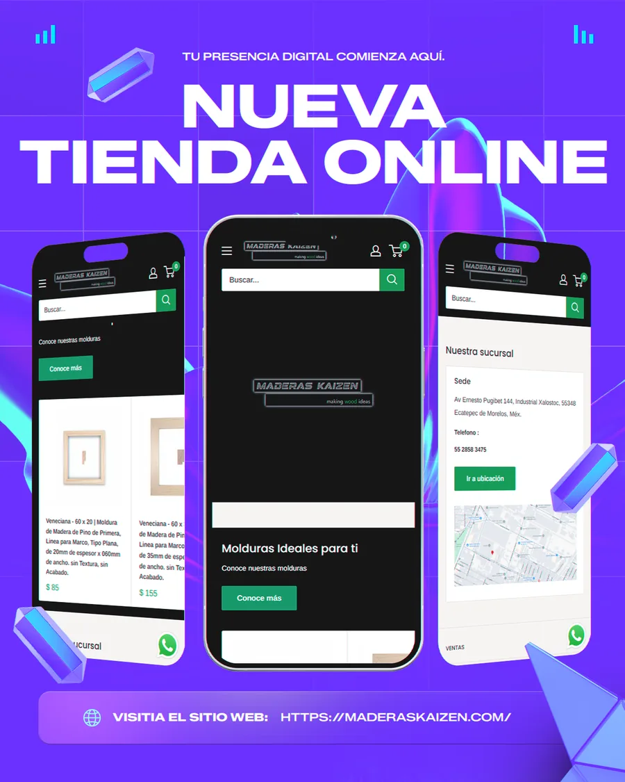 Tienda en línea de Maderas Kaizen